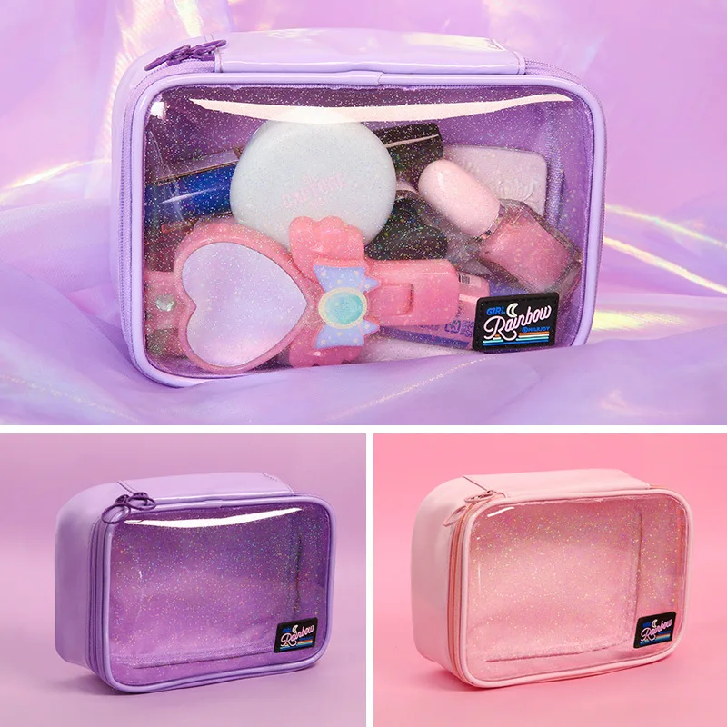 Bentoy Transprent Rainbow Cosmetic Case women leather Storage package Waterproof Girl Large Capacity Makeup Bag Drop shipping
Bentoy Transprent Rainbow Cosmetic Case women leather Storage package Waterproof Girl Large Capacity Makeup Bag Drop shipping