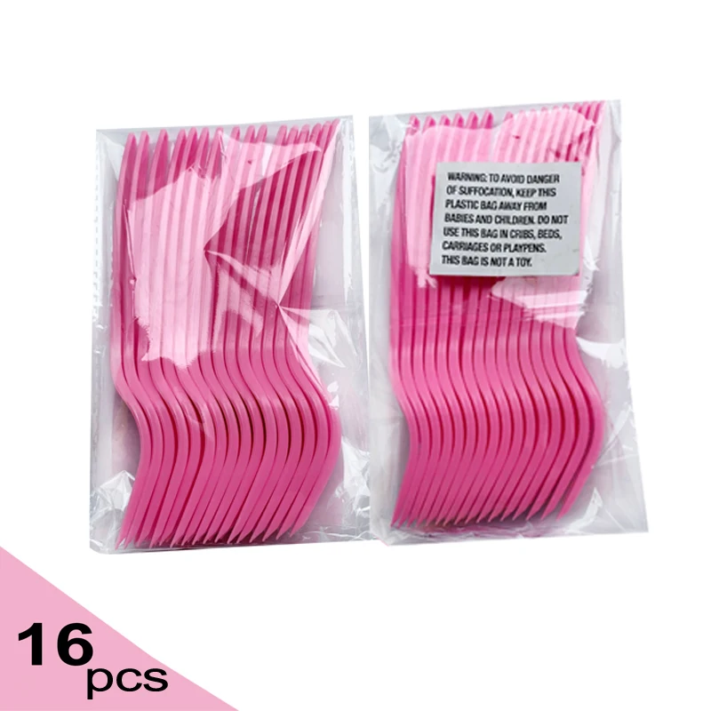 16pcs Per Pack Pink Disposable Plastic Utensils Fork Tableware Girl Birthday Party Supplies
16pcs Per Pack Pink Disposable Plastic Utensils Fork Tableware Girl Birthday Party Supplies