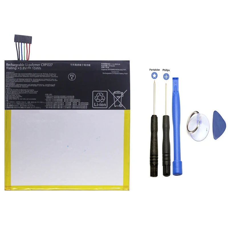 Новый литий-ионный аккумулятор для Asus Fonepad 7 FE170CG ME170C FE170 Fonepad7 K017 K012 3910mAh C11P1327 Аккумулятор для планшета + Инструменты
Новый литий-ионный аккумулятор для Asus Fonepad 7 FE170CG ME170C FE170 Fonepad7 K017 K012 3910mAh C11P1327 Аккумулятор для планшета + Инструменты