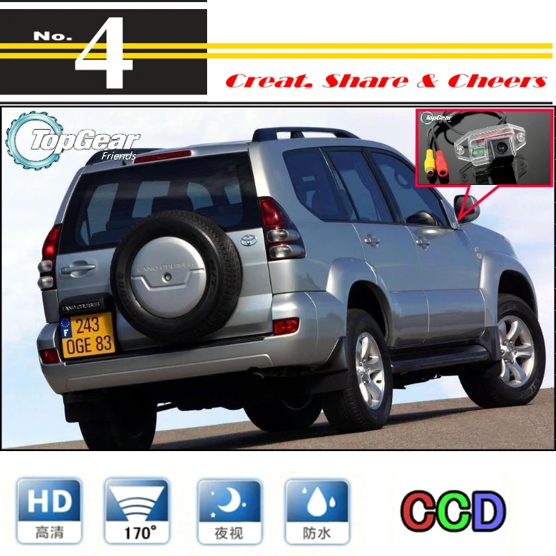 Высококачественная камера заднего вида для PAL / NTSC | CCD + RCA Автомобильная TOYOTA Land