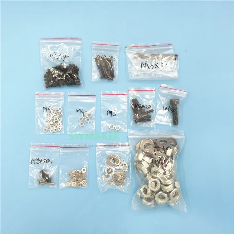 e-MotionTech/ Prusa i3 Rework Reprap 3D Printer fastening screw/nuts Hardware Kit
e-MotionTech/ Prusa i3 Rework Reprap 3D Printer fastening screw/nuts Hardware Kit