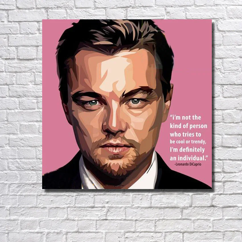 Поп Leonardo DiCaprio кинозвезда расписанная вручную картина маслом на стене рисунок