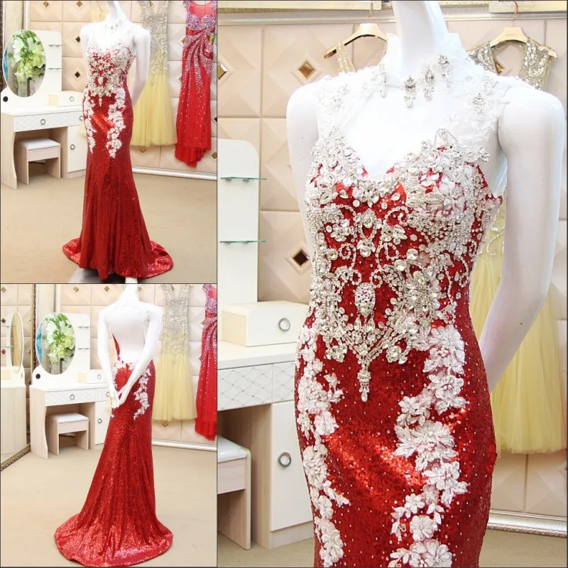 New Fashion Mermaid Beading Crystal Sequins Sexy Long Evening Dress Floor Length Open Back ZX13
New Fashion Mermaid Beading Crystal Sequins Sexy Long Evening Dress Floor Length Open Back ZX13