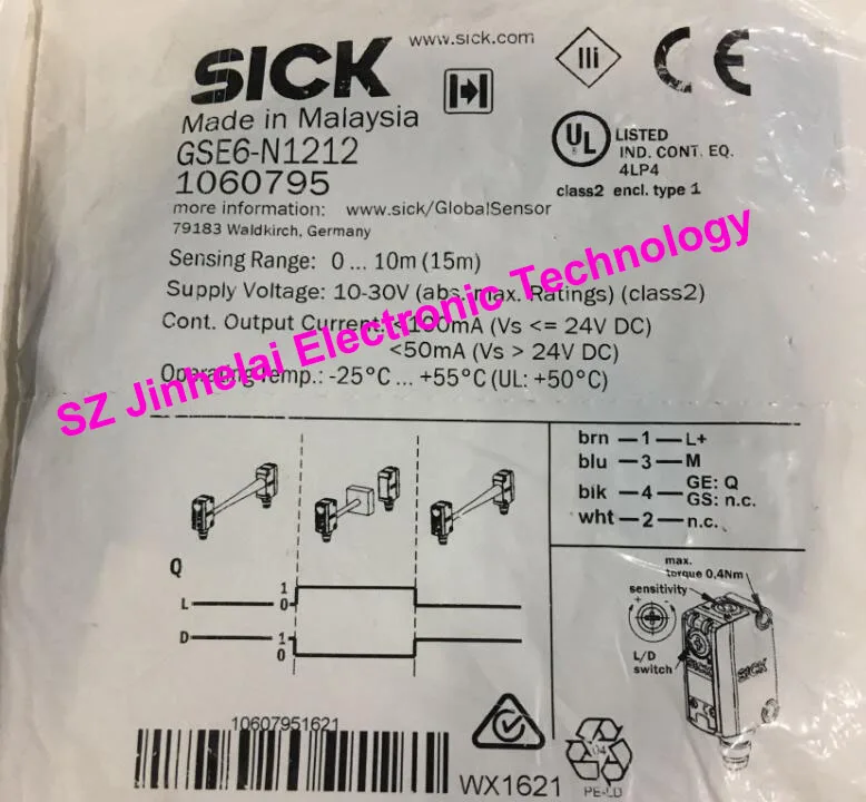 100% Аутентичный оригинальный GSE6-N1212 (GS6-D1311 и GSE6-N1212 + стент) фотоэлектрический переключатель Sick
100% Аутентичный оригинальный GSE6-N1212 (GS6-D1311 и GSE6-N1212 + стент) фотоэлектрический переключатель Sick