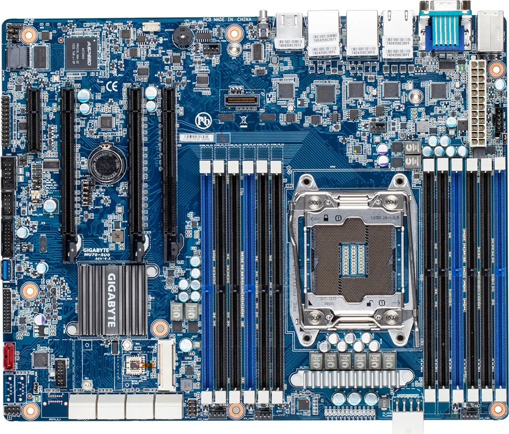 Для GIGABYTE GA MU70 SU0 материнская плата C612 LGA2011 V3 DDR4 поддержка E5 V4 Серверная рабочая