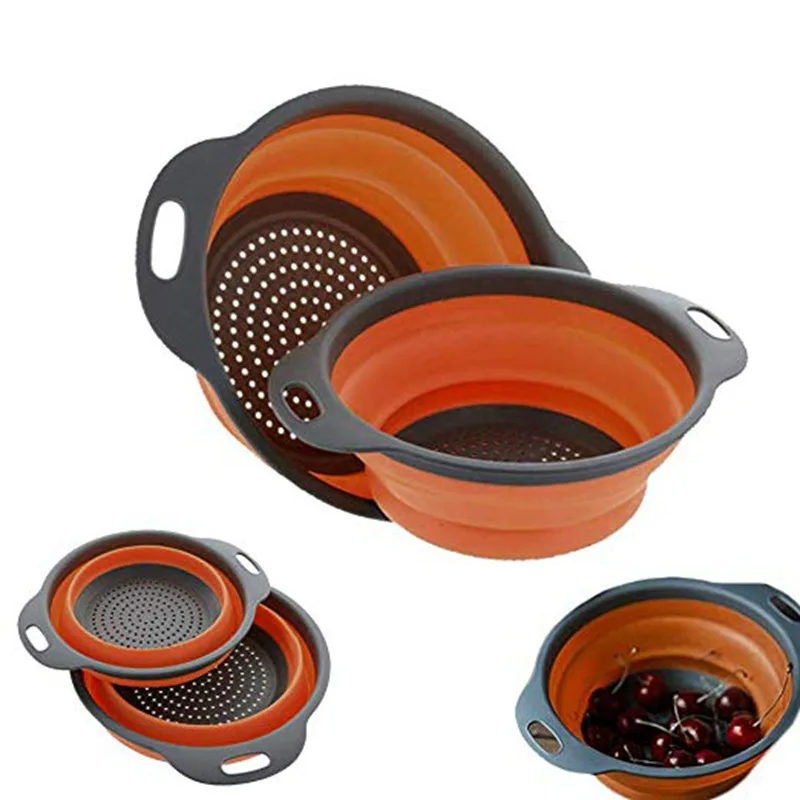 Foldable Silicone Collapsible Colanders Set Food-Grade Vegetable Fruit Washing Basket Strainer Collapsible Drainer Kitchen Tools
Foldable Silicone Collapsible Colanders Set Food-Grade Vegetable Fruit Washing Basket Strainer Collapsible Drainer Kitchen Tools