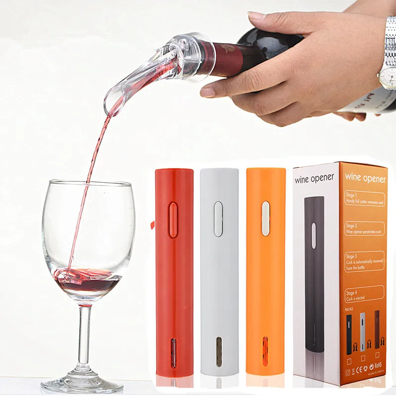 Automatic Wine Bottle Opener And Wine Funnel Kit Wine Pourer Stopper Electric Wine Corkscrew Opener Cordless With Foil Cutter
Automatic Wine Bottle Opener And Wine Funnel Kit Wine Pourer Stopper Electric Wine Corkscrew Opener Cordless With Foil Cutter