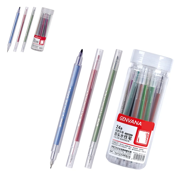 KNOW Simple and good product 12/24Colors Premium Dual Tip Watercolor Pen Fibre Tip Art Markers Pen For Sketch Drawing Doodling
KNOW Simple and good product 12/24Colors Premium Dual Tip Watercolor Pen Fibre Tip Art Markers Pen For Sketch Drawing Doodling