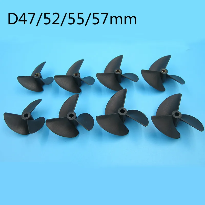4PC 3-blade Propeller D47/52/55/57mm Nylon Propellers 4.0mm 4.8mm Hole Pitch Props/Paddle for DIY Model Boats Spare Parts
4PC 3-blade Propeller D47/52/55/57mm Nylon Propellers 4.0mm 4.8mm Hole Pitch Props/Paddle for DIY Model Boats Spare Parts
