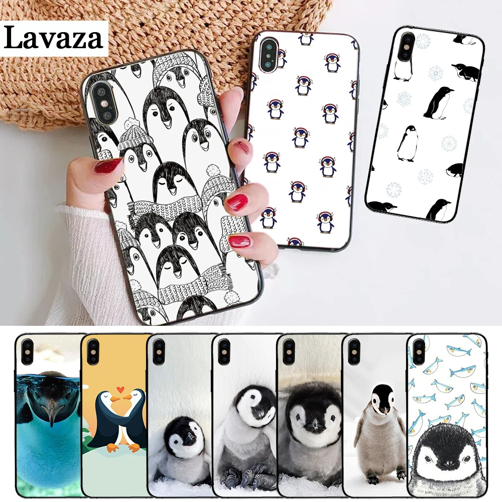 Силиконовый чехол с милым пингвином высокого качества для iPhone 5 5S 6 6S Plus 7 8 11 Pro X XS Max