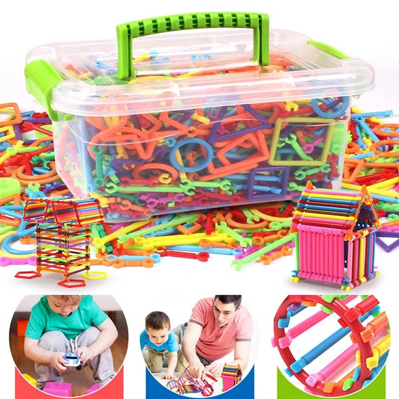 Kids Building Blocks Toy Set with Box Flexible Mixed Shape Sculpting Sticks DIY Educational Toys NSV775
Kids Building Blocks Toy Set with Box Flexible Mixed Shape Sculpting Sticks DIY Educational Toys NSV775