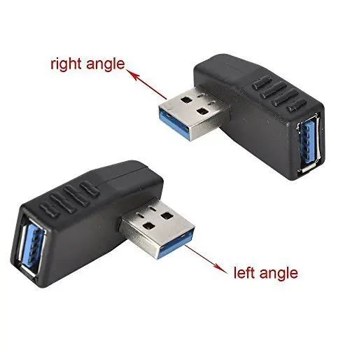 USB 3.0 Male to Female 90 Degree Adapter Coupler Connector Plug Left Angle and Right Angle Adapter 2pcs
USB 3.0 Male to Female 90 Degree Adapter Coupler Connector Plug Left Angle and Right Angle Adapter 2pcs