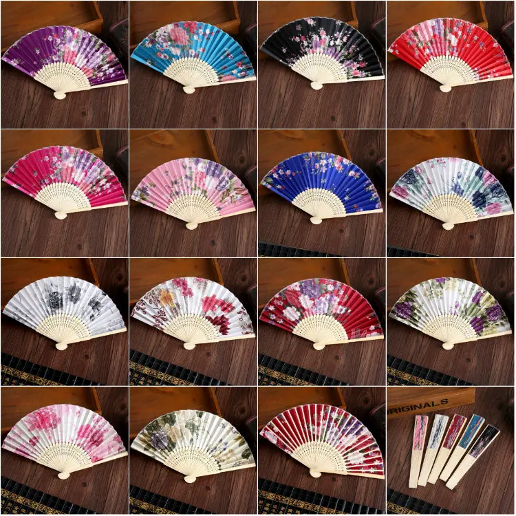 100 pcs Portable Flower Silk Folding Hand Fan Wedding Favour Fan Bamboo Craft Japanese style Ladies Fans
100 pcs Portable Flower Silk Folding Hand Fan Wedding Favour Fan Bamboo Craft Japanese style Ladies Fans
