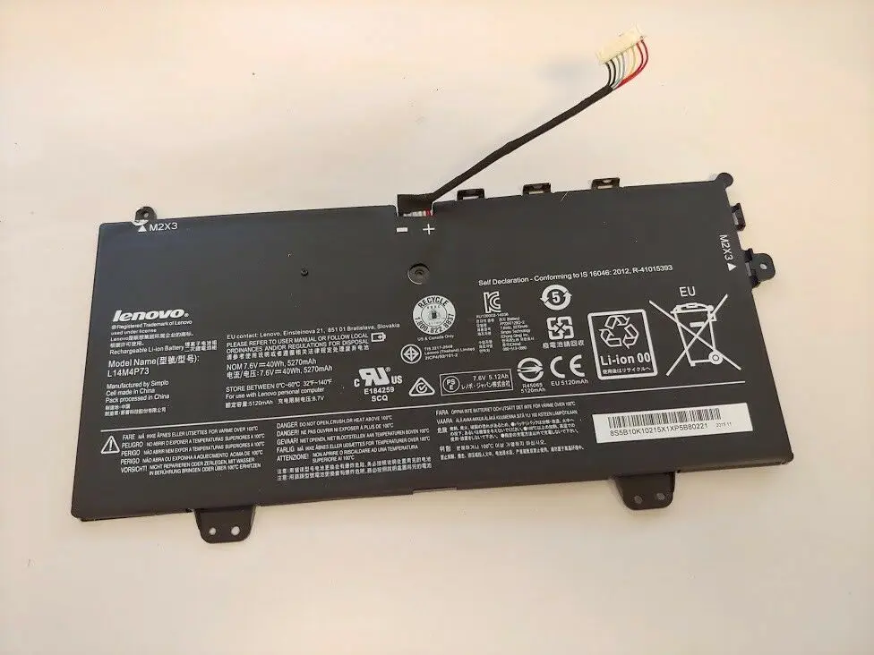 New Genuine Battery for LENOVO Yoga 700-11ISK L14L4P72 2ICP4/49/100-2 L14M4P73 5B10K10215 7.6V 34WH
New Genuine Battery for LENOVO Yoga 700-11ISK L14L4P72 2ICP4/49/100-2 L14M4P73 5B10K10215 7.6V 34WH