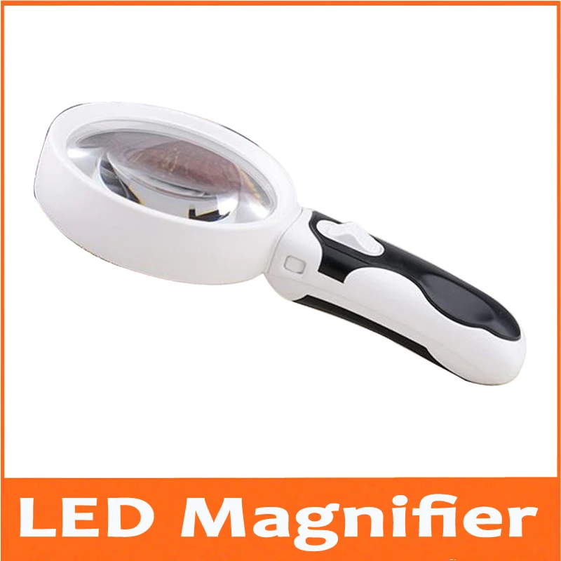 5X LED Illuminated Handheld Magnifier Loupe for Reading Jewelry appraisal Loupe 5 Times Double Lens Magnifying Glass with Lamps
5X LED Illuminated Handheld Magnifier Loupe for Reading Jewelry appraisal Loupe 5 Times Double Lens Magnifying Glass with Lamps