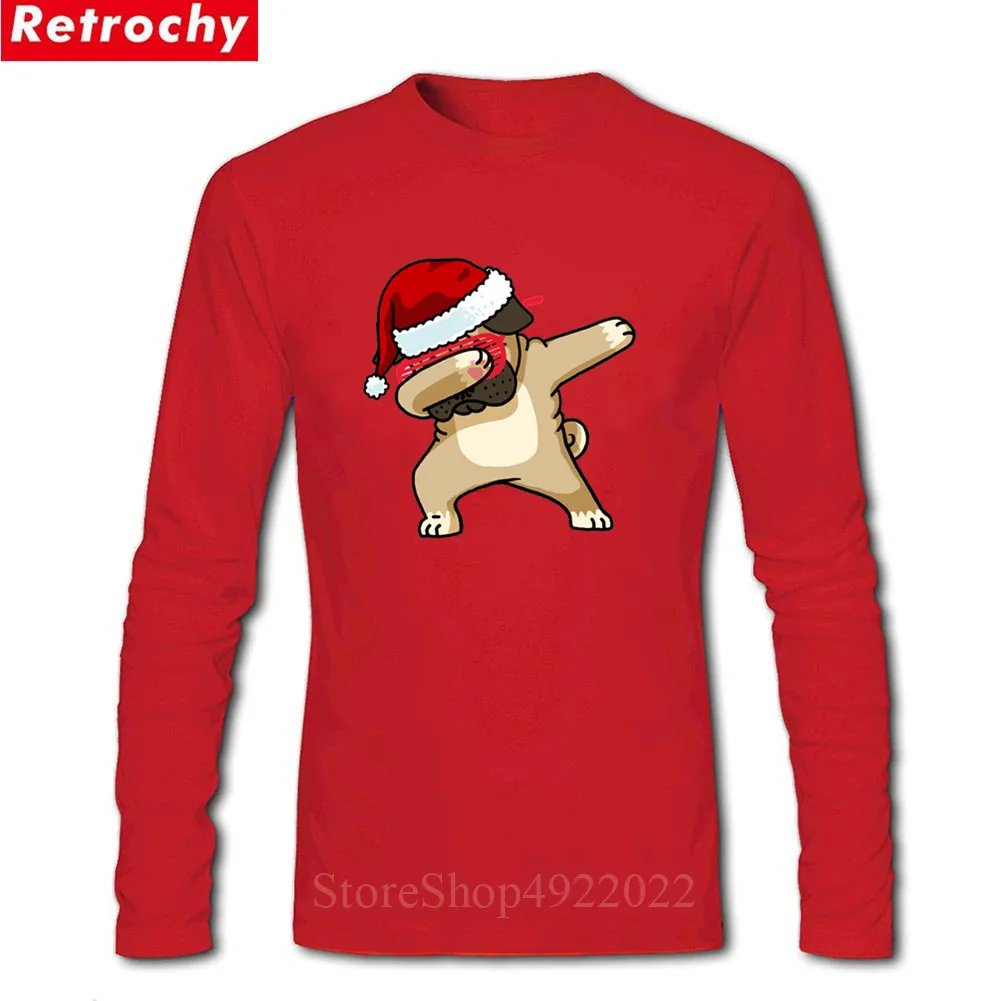 Мужская футболка пародия Dabbing Pug с милым Мопсом собака Dab Рождественский свитер