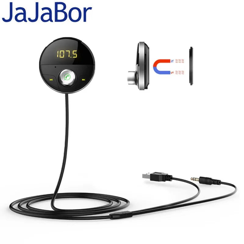 Автомобильный комплект jajabor с Bluetooth Handsfree Вызов AUX Аудио MP3 плеер fm передатчик Carkit