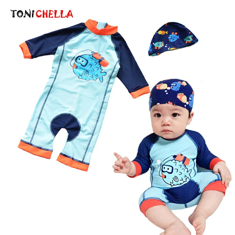 Baby Swimwear Long Sleeve Cute Cartoon Blue Fish Swimsuit Toddler Kids Boy Swim Suit Bodysuit Children Bathing Suits CL5265
Baby Swimwear Long Sleeve Cute Cartoon Blue Fish Swimsuit Toddler Kids Boy Swim Suit Bodysuit Children Bathing Suits CL5265