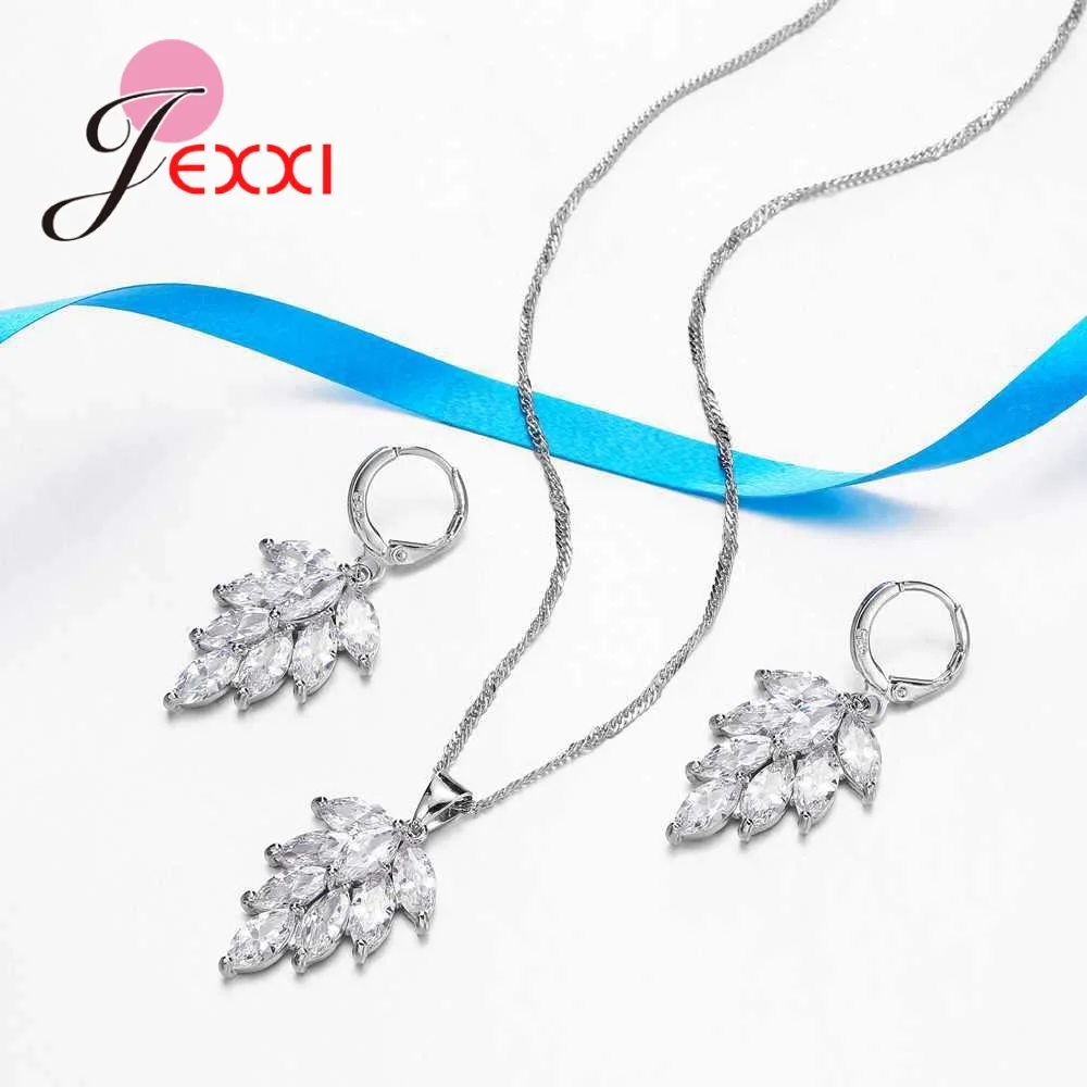 New Leaf Shape Wedding Jewelry Sets Woman CZ Zircon Earring Necklace Set Stamped Engagement Jewellery Sets For Female
New Leaf Shape Wedding Jewelry Sets Woman CZ Zircon Earring Necklace Set Stamped Engagement Jewellery Sets For Female