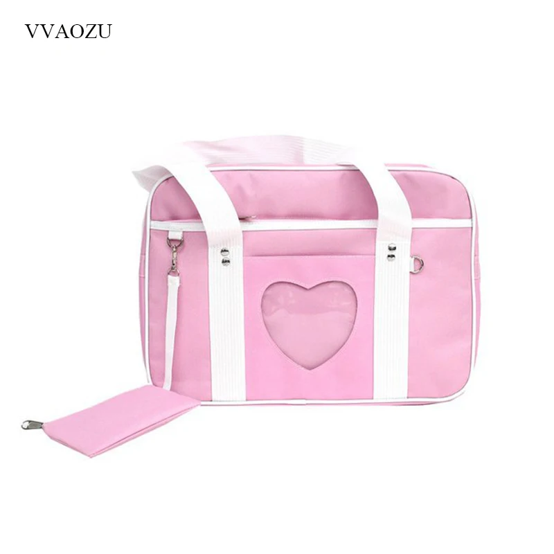 Japan Style Sweet Bag Transparent Heart Girls School Bag JK Uniform Tote Lolita Handbag Cosplayer Shoulder Bags with Mini Purse
Japan Style Sweet Bag Transparent Heart Girls School Bag JK Uniform Tote Lolita Handbag Cosplayer Shoulder Bags with Mini Purse
