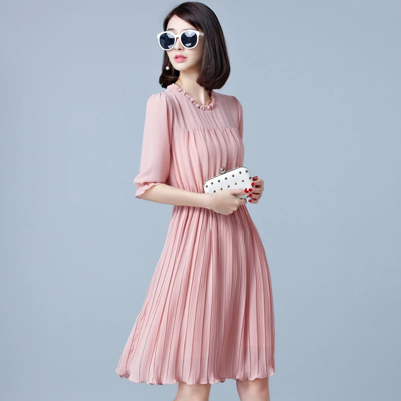 Summer Dresses Women 2019 New Solid Chiffon Dress Large Size 5XL Slim Sexy Female Office Party Pleated Dress Vestidos AA636
Summer Dresses Women 2019 New Solid Chiffon Dress Large Size 5XL Slim Sexy Female Office Party Pleated Dress Vestidos AA636