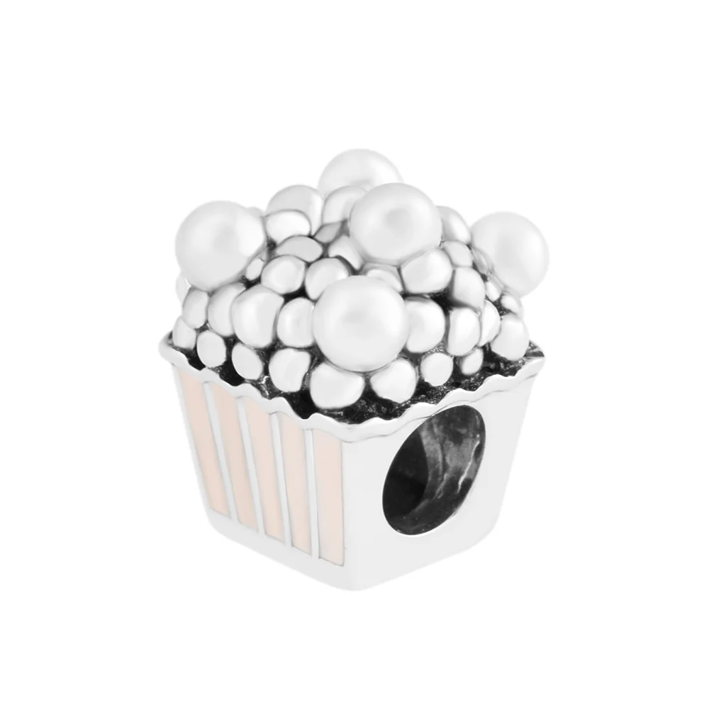 CKK Silver 925 Jewelry Fits Pandora Bracelets Delicious Popcorn Charm, Pale Pink Enamel & White Crystal Original Beads
CKK Silver 925 Jewelry Fits Pandora Bracelets Delicious Popcorn Charm, Pale Pink Enamel & White Crystal Original Beads