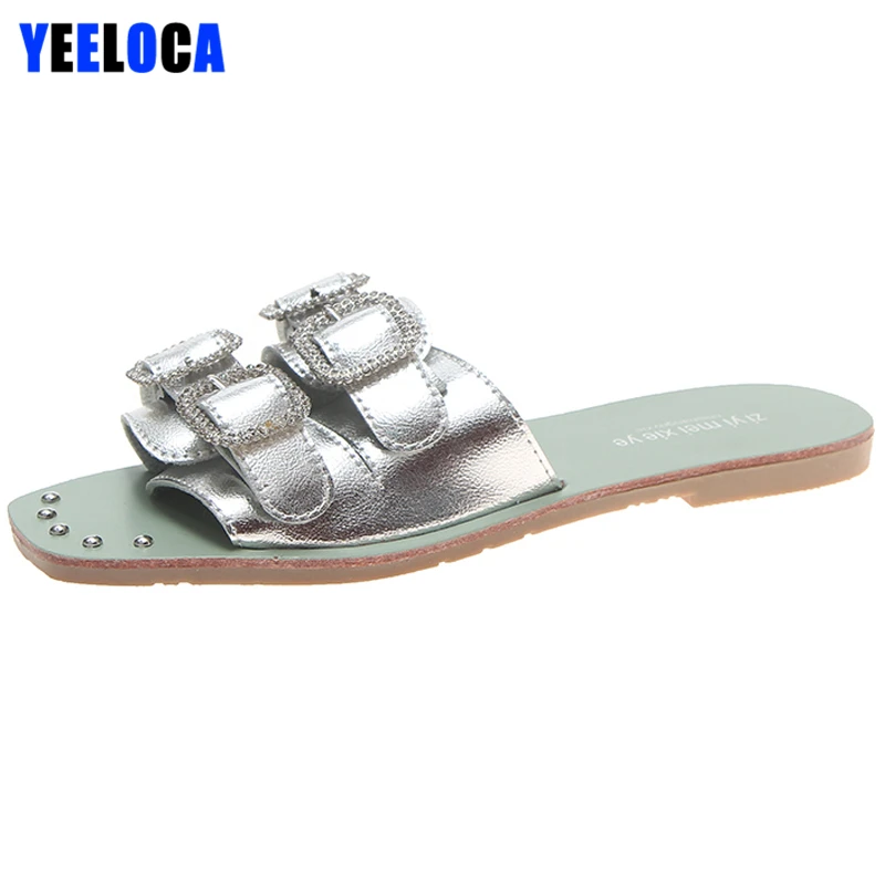 YEELOCA Slippers Women Summer Low Heels Flat with Metal Decoration Fashion Black Square Toe Open Toe Slides Casual Shoes Woman
YEELOCA Slippers Women Summer Low Heels Flat with Metal Decoration Fashion Black Square Toe Open Toe Slides Casual Shoes Woman