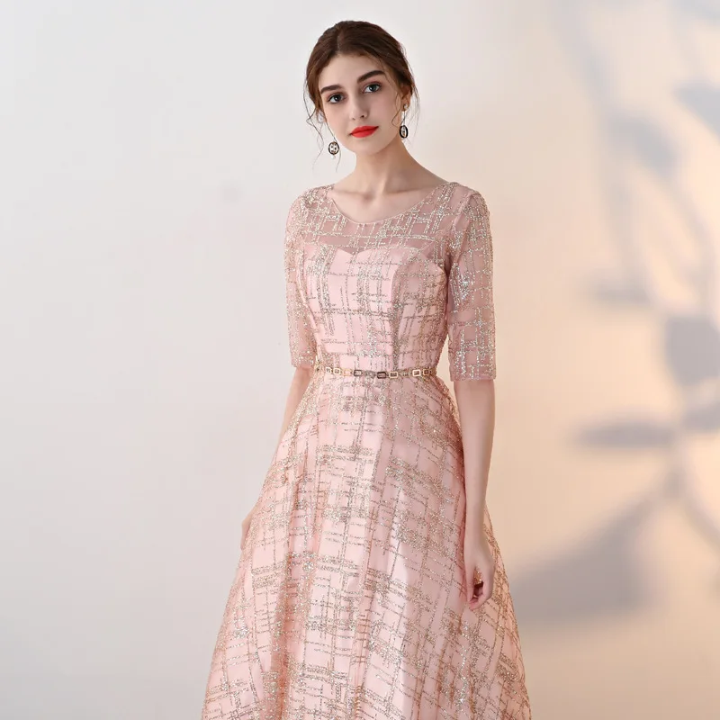 18 Half Sleeves Pink Floor-Length A-Line Lace Up Long Party Dress Elegant Evening Dresses vestido de festa longo robe de soiree
18 Half Sleeves Pink Floor-Length A-Line Lace Up Long Party Dress Elegant Evening Dresses vestido de festa longo robe de soiree