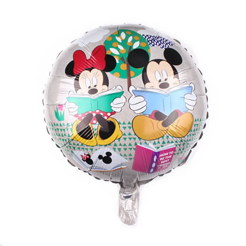 1 шт. Микки Маус круглый воздушный шарик из алюминиевой фольги гелиевые шары