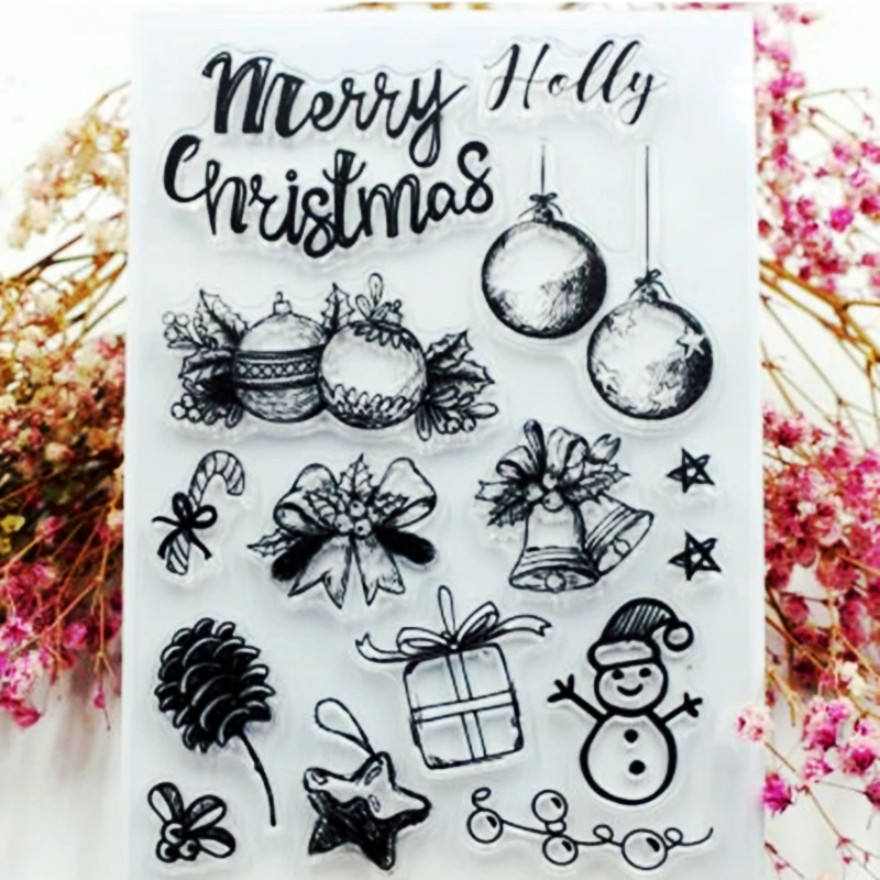 SCS12 Christmas Silicone Clear Stamps for Scrapbooking DIY Album Cards Decoration Embossing Folder Craft Rubber Stamp Molds Tool
SCS12 Christmas Silicone Clear Stamps for Scrapbooking DIY Album Cards Decoration Embossing Folder Craft Rubber Stamp Molds Tool
