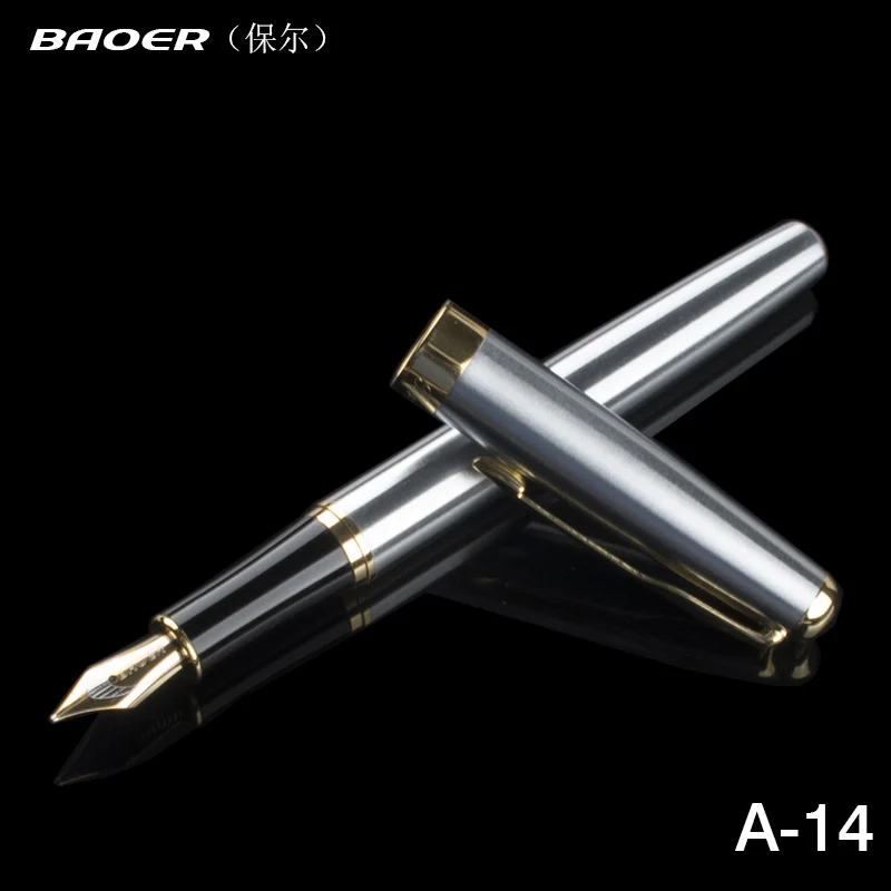Baoer 388 Original 5 colours Fountain pen Full metal Black Pen Golden Clip 0.5mm medium Nib Business office supplies ink pen
Baoer 388 Original 5 colours Fountain pen Full metal Black Pen Golden Clip 0.5mm medium Nib Business office supplies ink pen