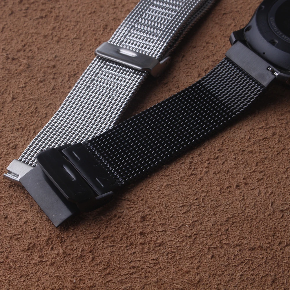 Mesh Watchband folding buckle stainless steel metal High quality Watches band strap bracelet fit Samsung Gear S3 Frontier 22mm
Mesh Watchband folding buckle stainless steel metal High quality Watches band strap bracelet fit Samsung Gear S3 Frontier 22mm
