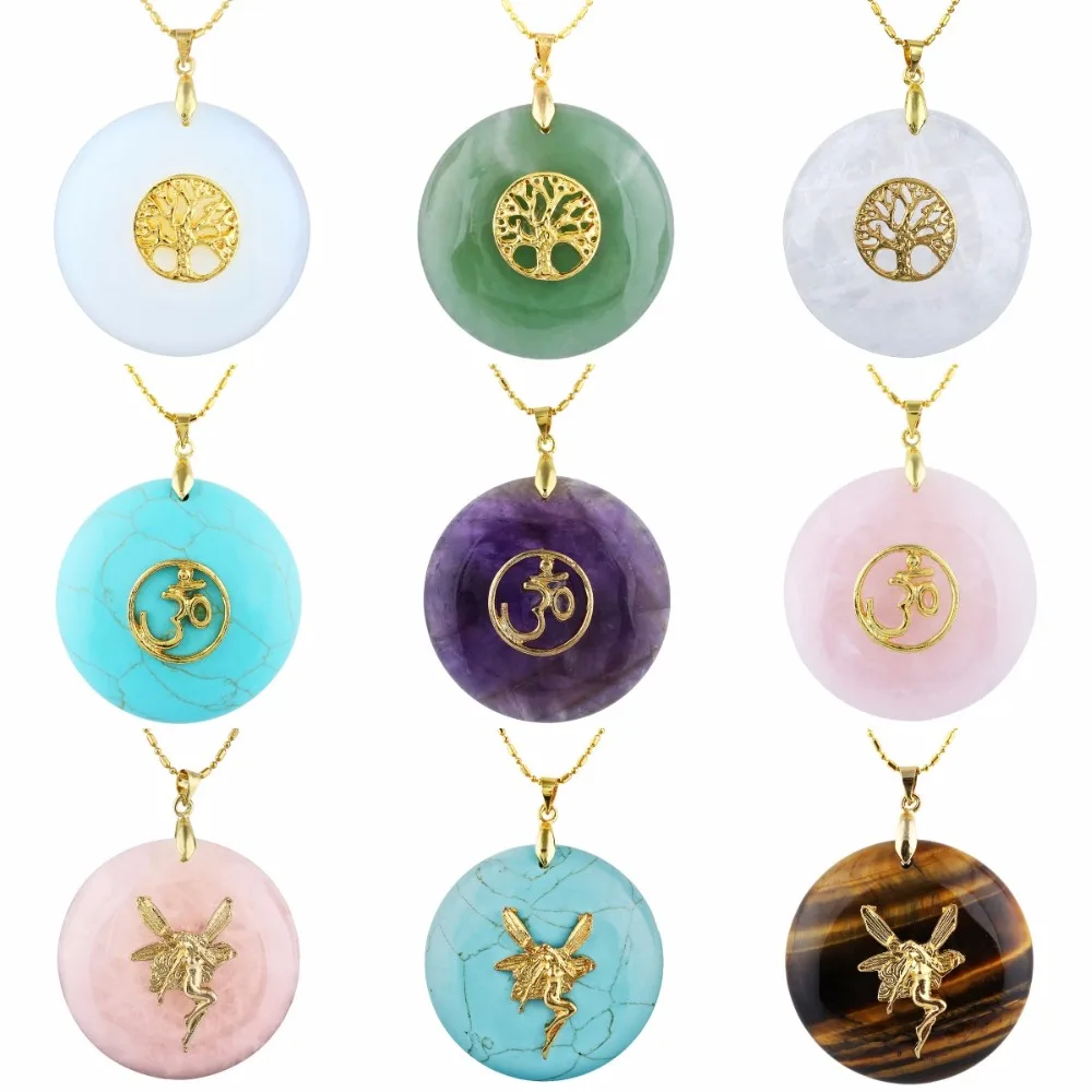 SUNYIK Round Stone Amulet Pendant Necklace for Unisex,Tree of Life/OM Chakra/Fairy (Free Chain)
SUNYIK Round Stone Amulet Pendant Necklace for Unisex,Tree of Life/OM Chakra/Fairy (Free Chain)