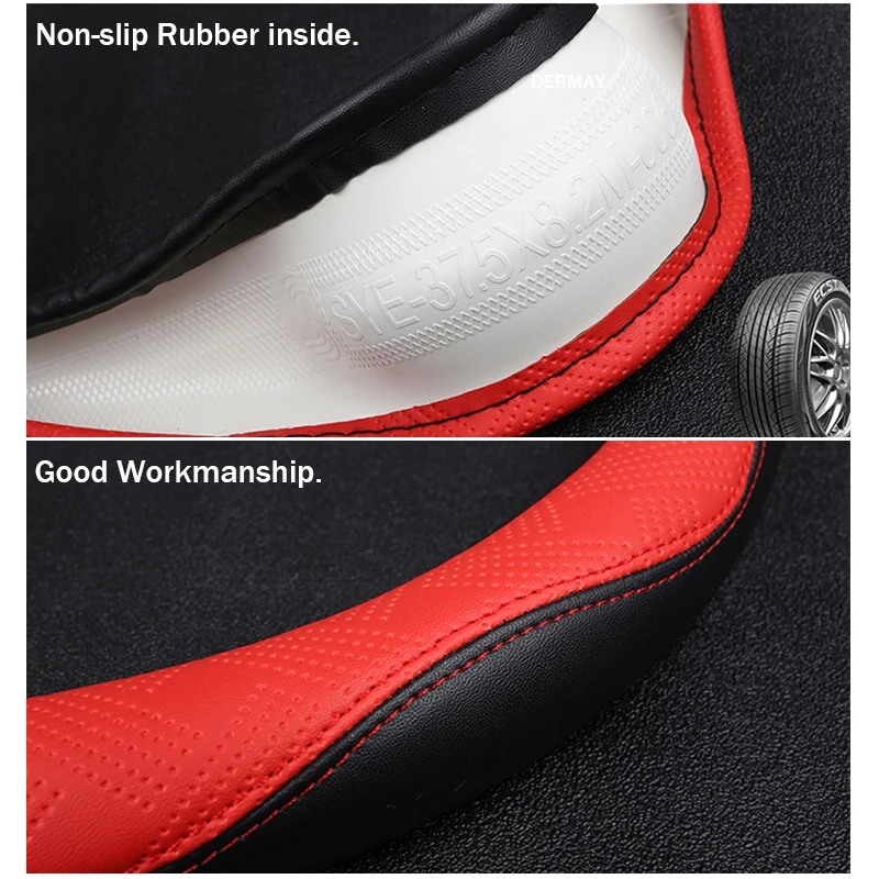 DERMAY Car Steering Wheel Cover Embossing Micro Fiber Leather Size M Fit Outer Diam Of Steering Wheel 37-38cm Non-slip 6 Colors
DERMAY Car Steering Wheel Cover Embossing Micro Fiber Leather Size M Fit Outer Diam Of Steering Wheel 37-38cm Non-slip 6 Colors