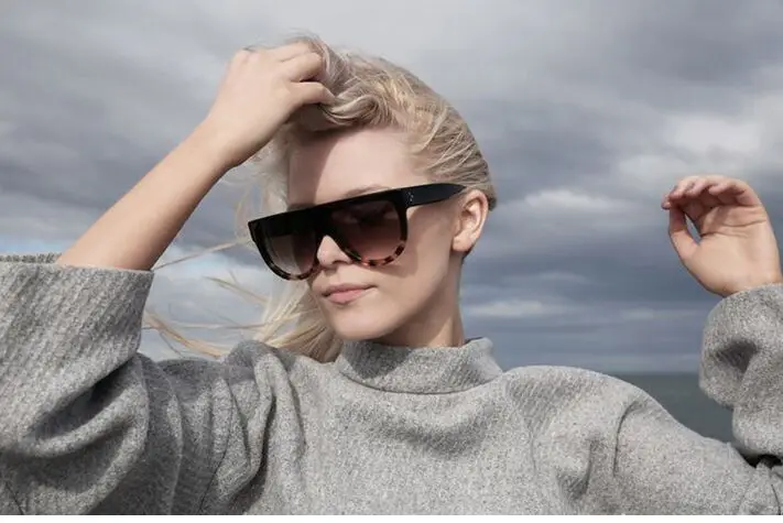 Модные квадратные солнцезащитные очки для женщин Ретро брендовые дизайнерские