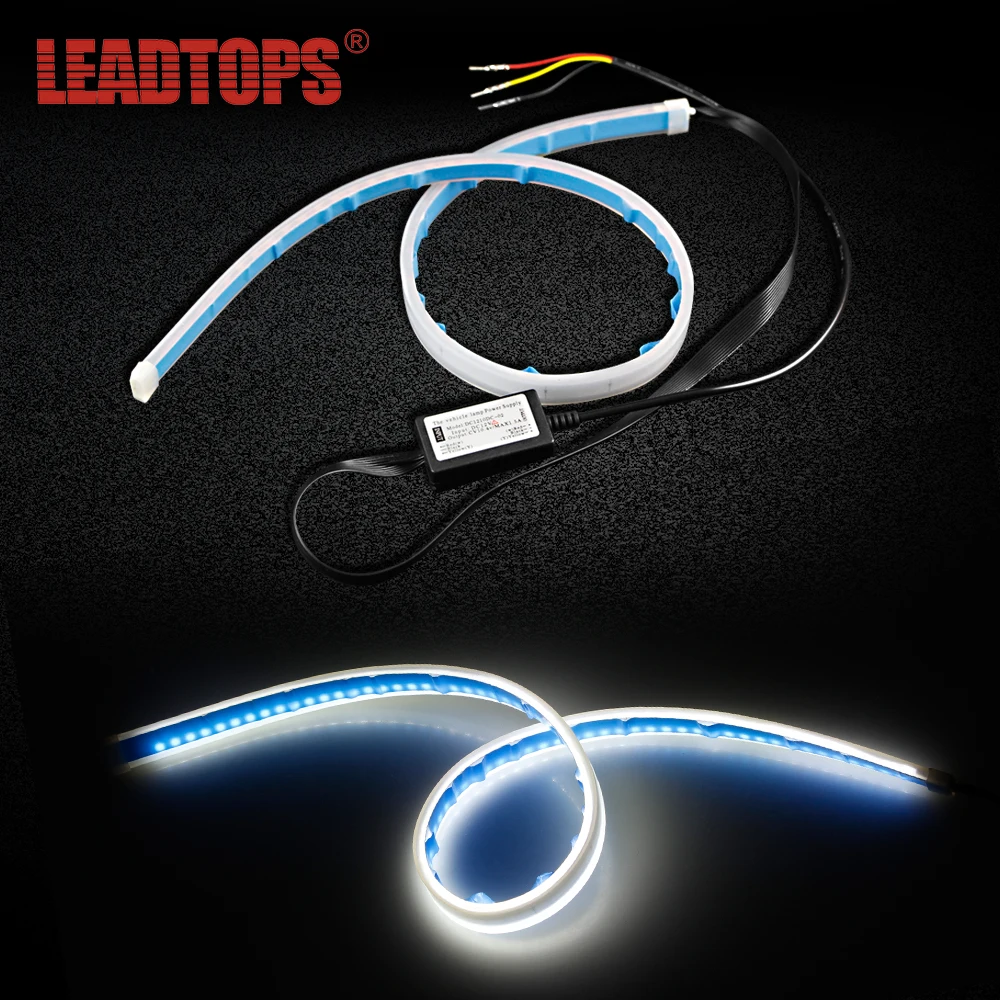 LEADTOPS 2pcs Flexible DRL And Turn Signal Light Car LED Daytime Running Light Car modification Lamps LED Strip Waterproof CC
LEADTOPS 2pcs Flexible DRL And Turn Signal Light Car LED Daytime Running Light Car modification Lamps LED Strip Waterproof CC