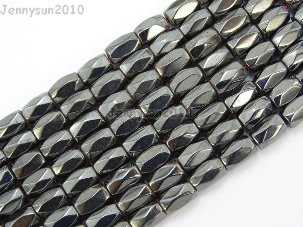 Natural Metallic Jet Hematite Gems stone Faceted Tube Beads 5x8mm for Jewelry Making Crafts 10 Strands/Pack
Natural Metallic Jet Hematite Gems stone Faceted Tube Beads 5x8mm for Jewelry Making Crafts 10 Strands/Pack