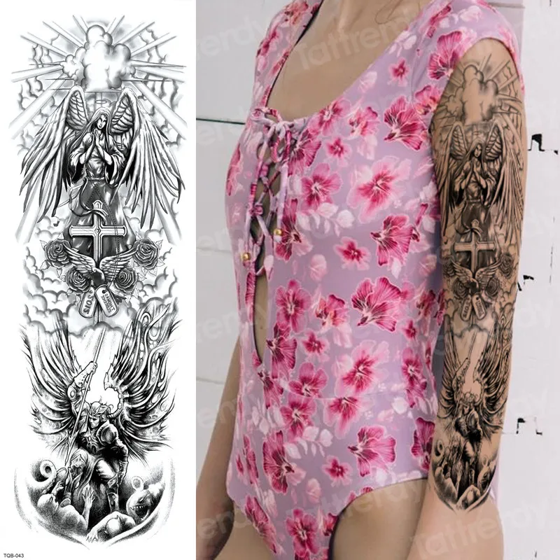 New 2019 Angel war killing demon Tattoo Waterproof temporary tattoo Sticker Tatoo Body Art tattoo fake tattoo Large Arm sleeve
New 2019 Angel war killing demon Tattoo Waterproof temporary tattoo Sticker Tatoo Body Art tattoo fake tattoo Large Arm sleeve