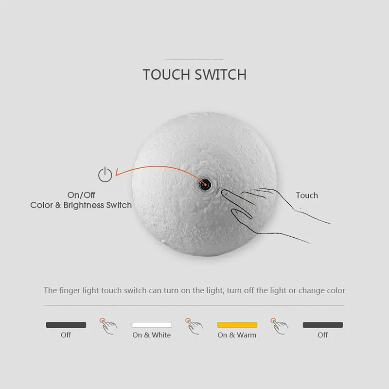 Moon Lamp Night Light Moon light 3D Print Rechargeable Touch Switch USB Charging Luminaria Baby Gift Home Decor #40
Moon Lamp Night Light Moon light 3D Print Rechargeable Touch Switch USB Charging Luminaria Baby Gift Home Decor #40