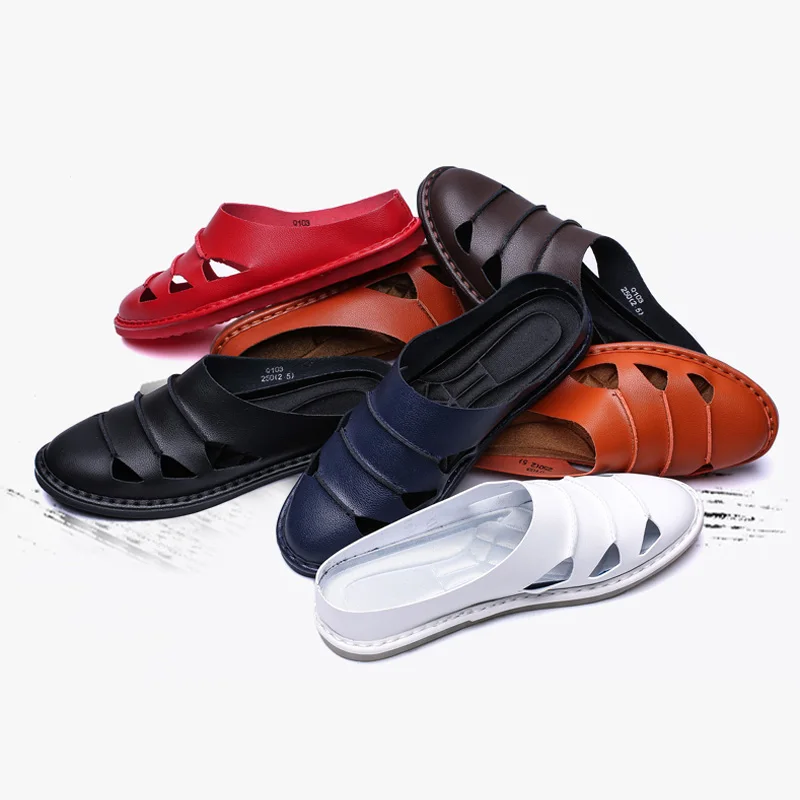 2019 Men Cow Leather Beach Sandals Outdoor Slipper Summer Handmade Men Shoes Men Breathable Casual Shoe Footwear Walking Sandals
2019 Men Cow Leather Beach Sandals Outdoor Slipper Summer Handmade Men Shoes Men Breathable Casual Shoe Footwear Walking Sandals