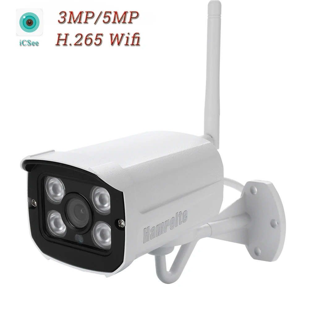 Hamrolte H.265 Wifi Camera ICsee Wireless IP Camera 5MP HD Wifi Outdoor Camera Waterproof Nightvision Remote Access Support 128G
Hamrolte H.265 Wifi Camera ICsee Wireless IP Camera 5MP HD Wifi Outdoor Camera Waterproof Nightvision Remote Access Support 128G