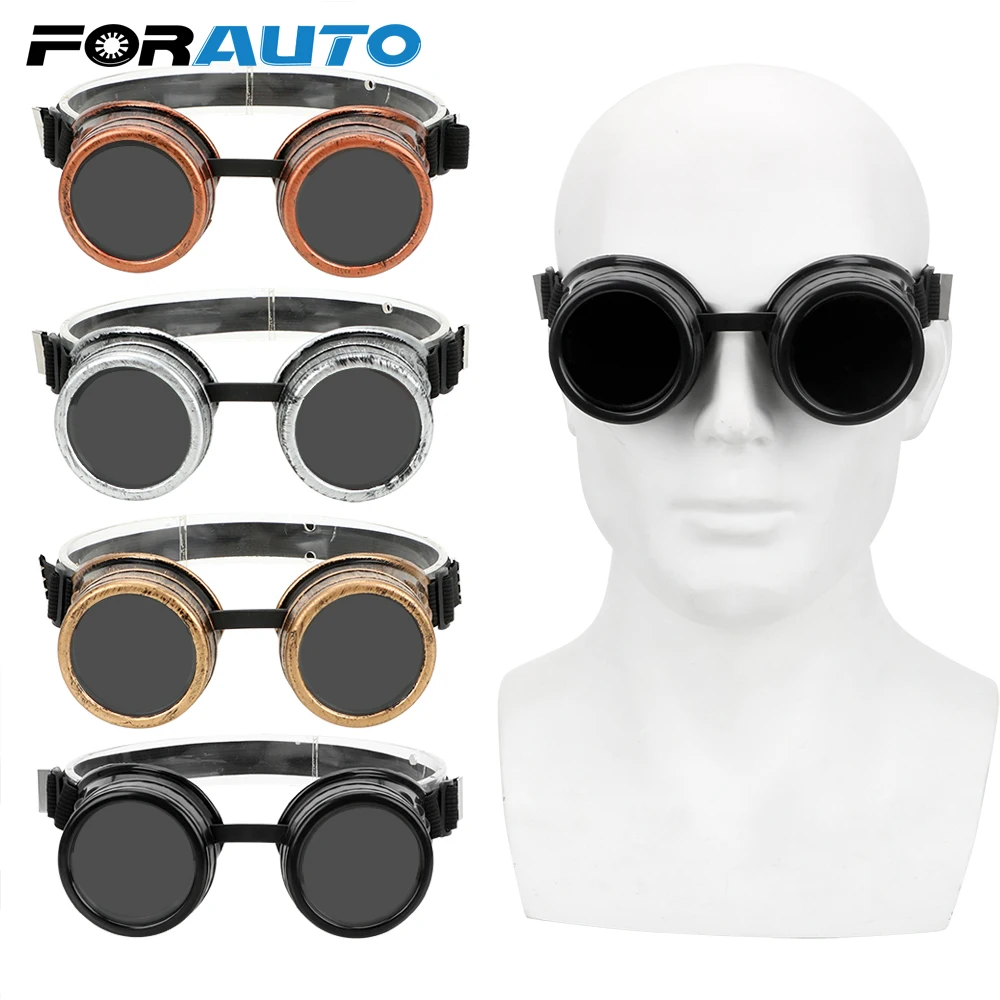 FORAUTO Moto Goggles Adjustable Vintage Eyewears Welding Punk Gothic Sunglasses Retro Sun Glasses Steampunk Glasses
FORAUTO Moto Goggles Adjustable Vintage Eyewears Welding Punk Gothic Sunglasses Retro Sun Glasses Steampunk Glasses