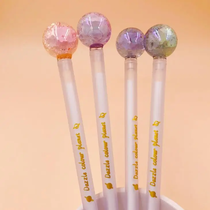 4 Pcs/set Cute 0.5mm Dream Crystal Dazzle Color Planet Gel Pens Black Ink Signature Pens School Office Supply Korean Stationery
4 Pcs/set Cute 0.5mm Dream Crystal Dazzle Color Planet Gel Pens Black Ink Signature Pens School Office Supply Korean Stationery