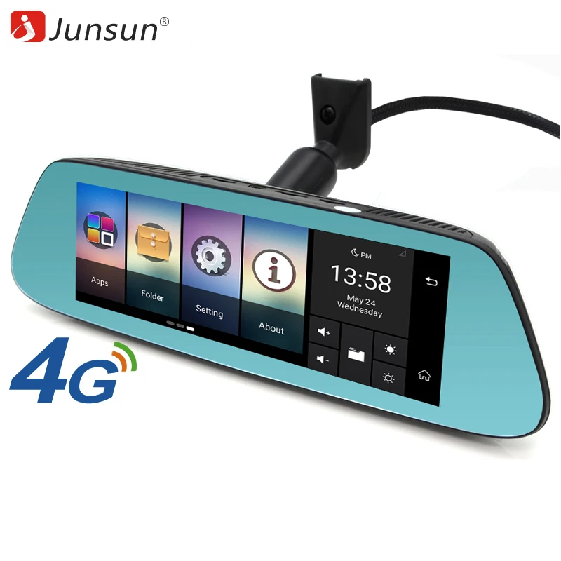 Junsun K716 Car Mirror Video 8" 4G DVR Camera Android 5.1 with GPS DVRs Automobile Recorder Rearview Dash Cam|android 5.1|android androidandroid