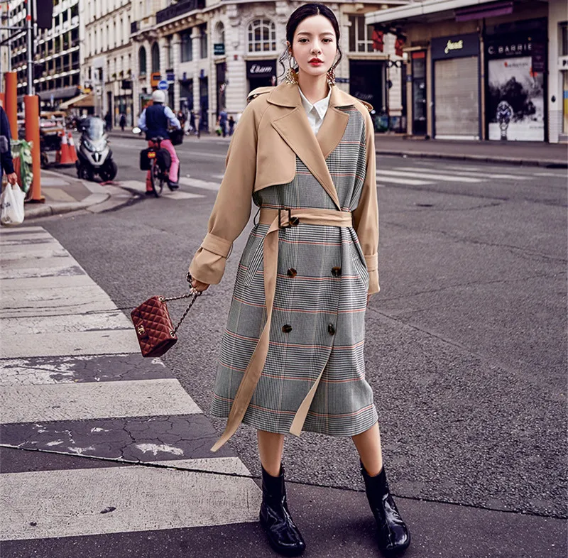 New Arrival 2017 Women Trench Girls Coat Long Design Coat Spring Elgant Straight Outerwear Turn-Down Collar Patchwork Long Coats
New Arrival 2017 Women Trench Girls Coat Long Design Coat Spring Elgant Straight Outerwear Turn-Down Collar Patchwork Long Coats