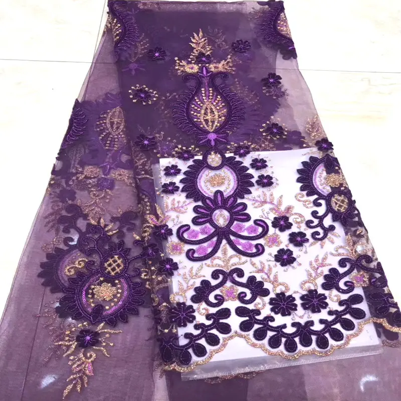 African new high-quality tulle lace fabrics, French velvet lace mesh with delicate sequins dress
African new high-quality tulle lace fabrics, French velvet lace mesh with delicate sequins dress