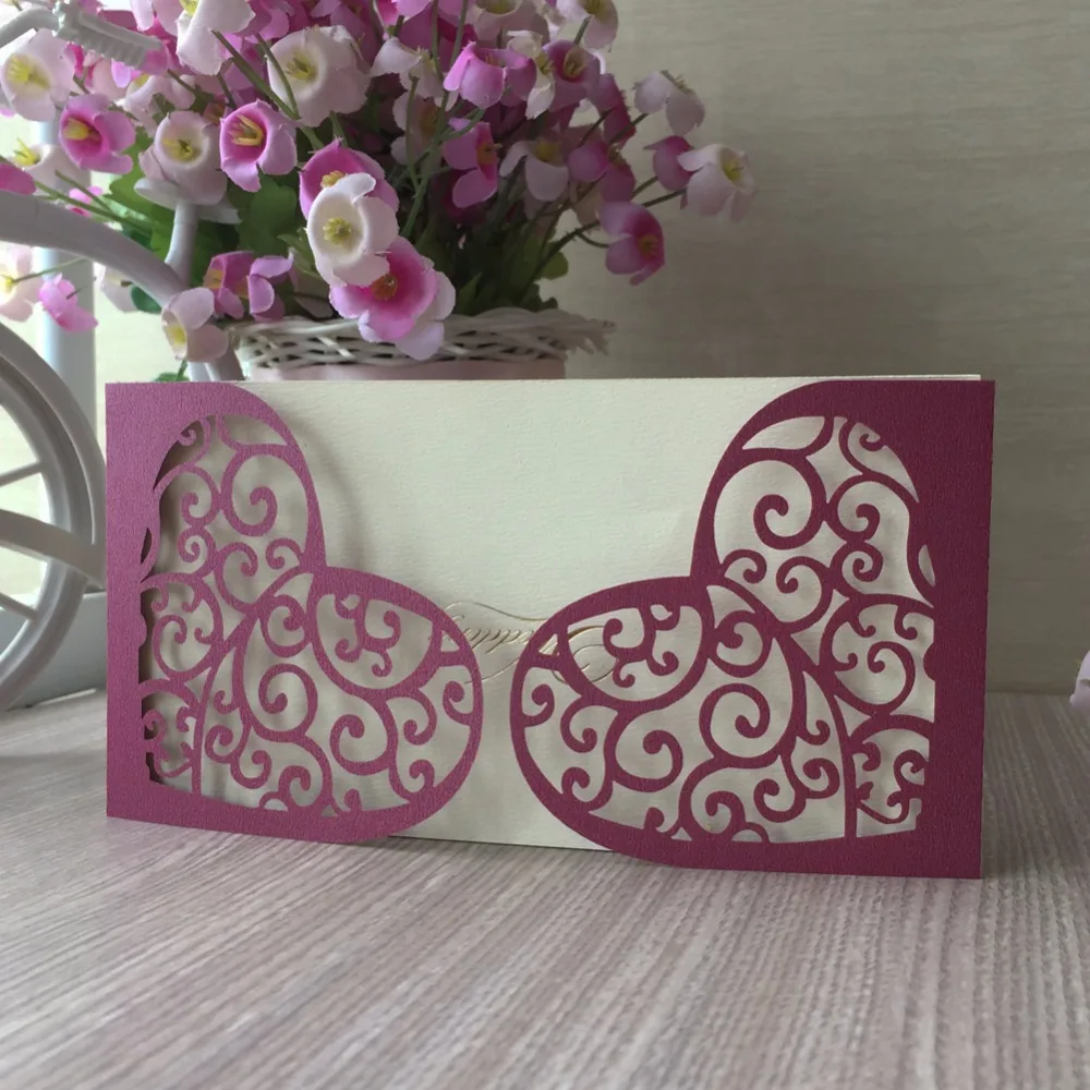 100Pcs/Lot Delicate Birthday Party Invitation Card Greeting Card Symmetrical Heart Design Wedding Invitation Card
100Pcs/Lot Delicate Birthday Party Invitation Card Greeting Card Symmetrical Heart Design Wedding Invitation Card