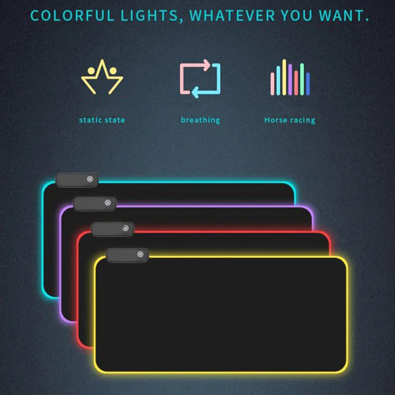 Игровой коврик для мыши, RGB светящийся светодиодный Противоскользящий цветной для ПК, компьютера, ноутбука, GDeals
Игровой коврик для мыши, RGB светящийся светодиодный Противоскользящий цветной для ПК, компьютера, ноутбука, GDeals