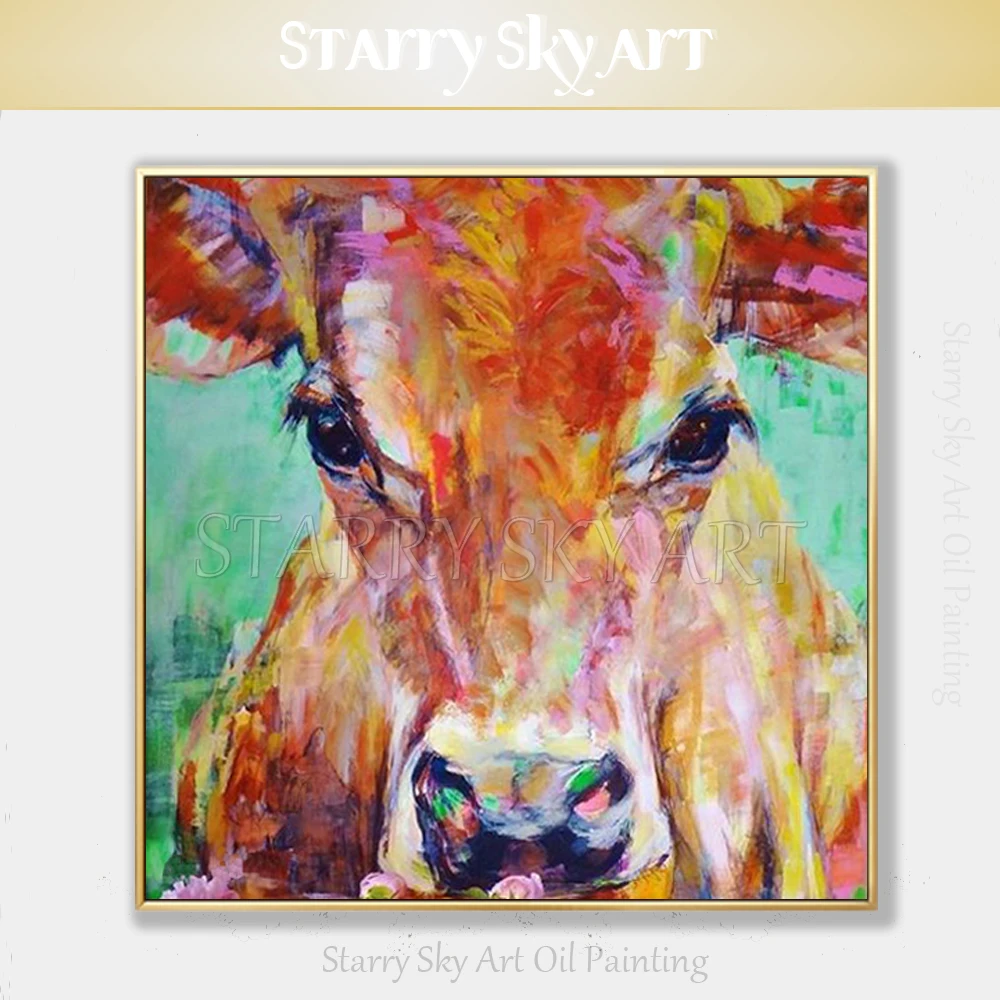 Impressionist Wall Art Hand-painted High Quality Fine Art Animal Cow Oil Painting on Canvas Beautiful Wall Art Cow Oil Painting
Impressionist Wall Art Hand-painted High Quality Fine Art Animal Cow Oil Painting on Canvas Beautiful Wall Art Cow Oil Painting