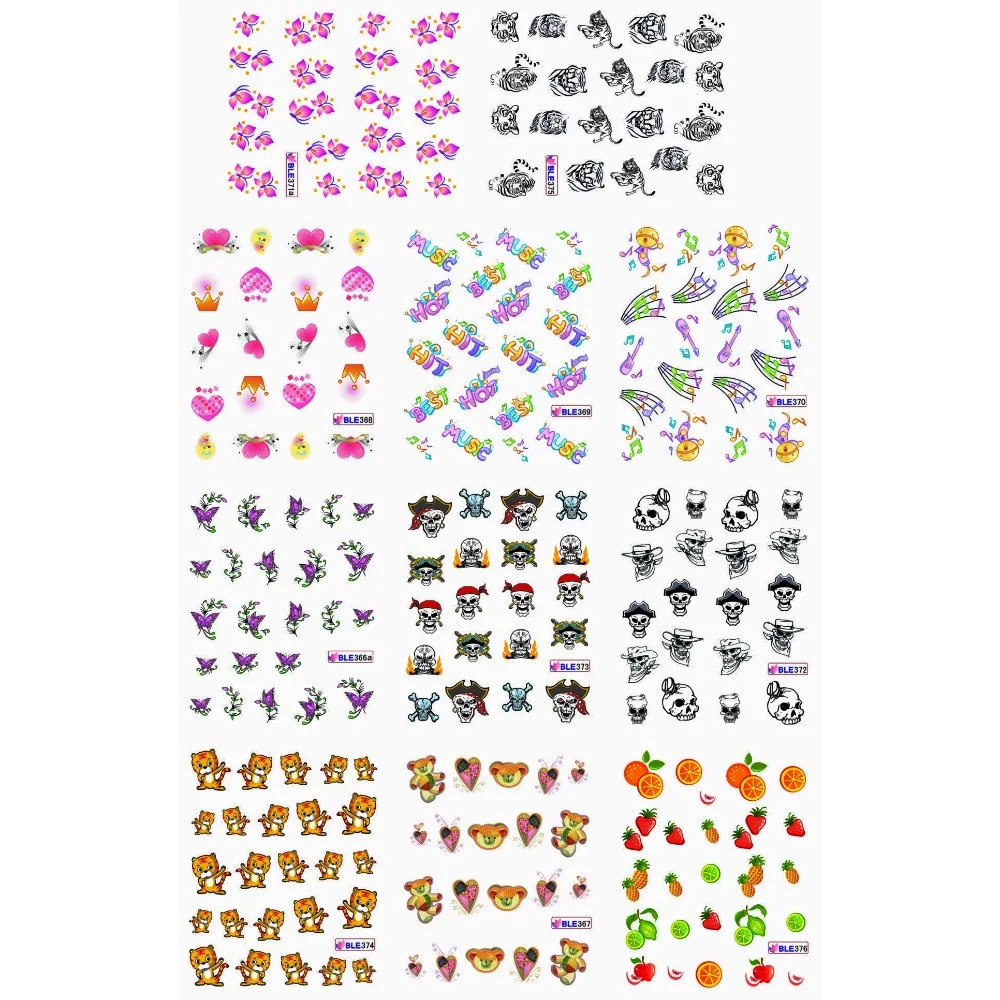 11 PACKS/LOT UPRETTEGO NAIL ART BEAUTY WATER DECAL SLIDER NAIL STICKER FLOWER TIGER MUSIE NOTES PIRATE SKULL BLE366-376
11 PACKS/LOT UPRETTEGO NAIL ART BEAUTY WATER DECAL SLIDER NAIL STICKER FLOWER TIGER MUSIE NOTES PIRATE SKULL BLE366-376